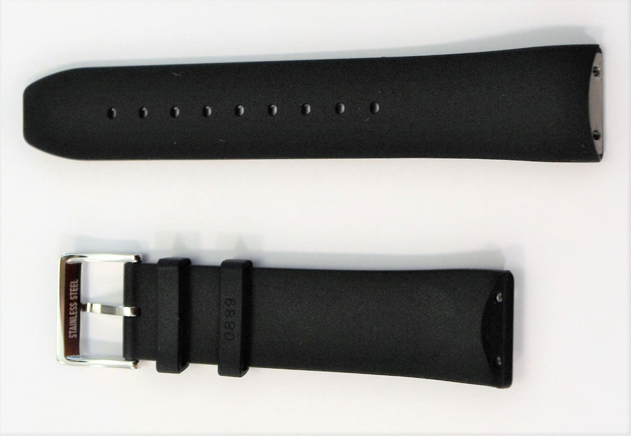 Movado EDGE Black Rubber Watch Band - Main Image