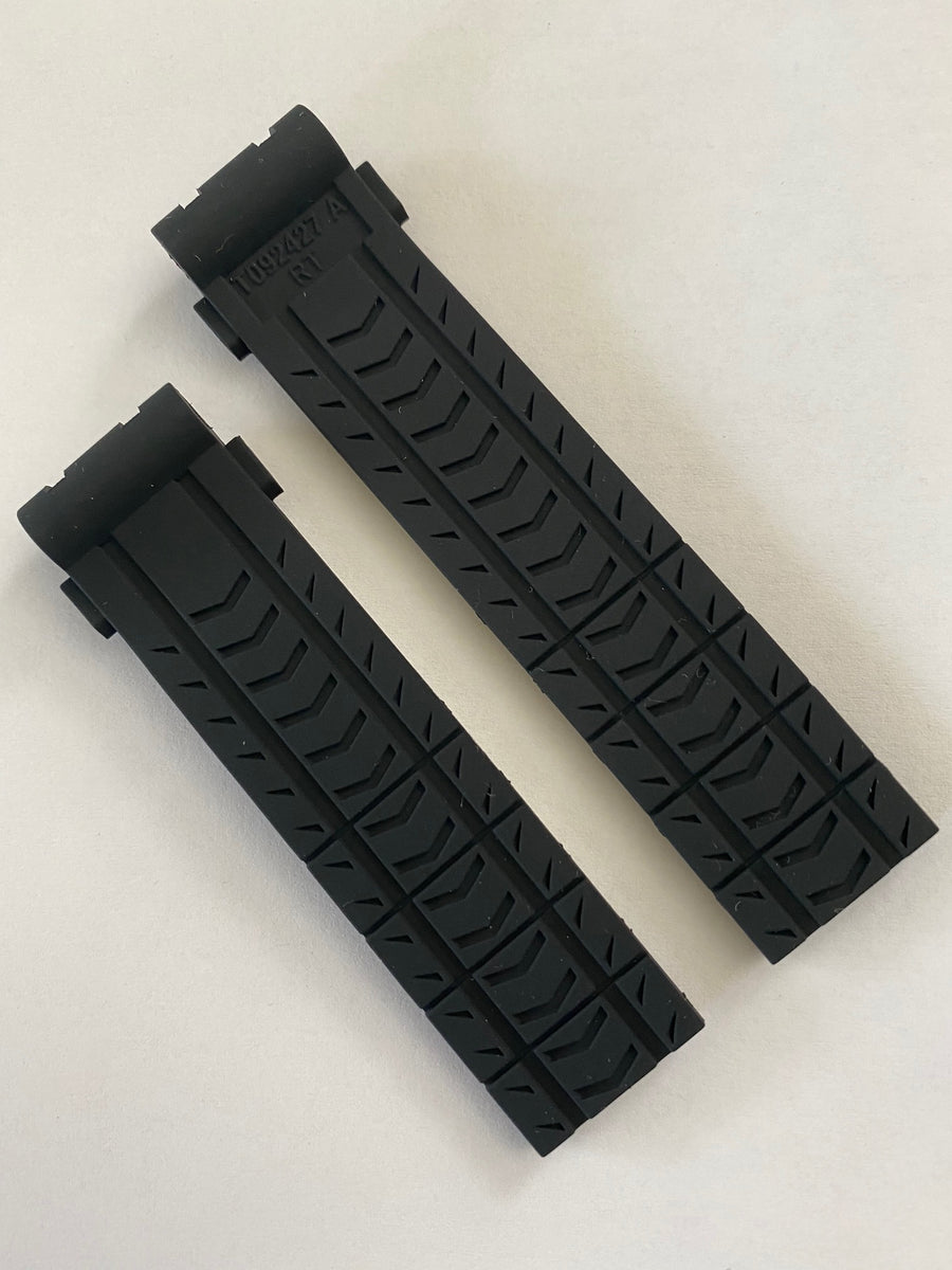 Tissot T-Race T092417A Black / Red Rubber Watch Strap - WATCHBAND EXPERT