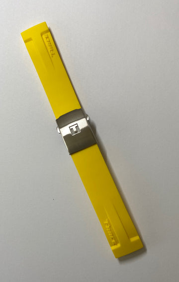 Tissot T-Race T048427A Yellow Rubber Band Strap - WATCHBAND EXPERT