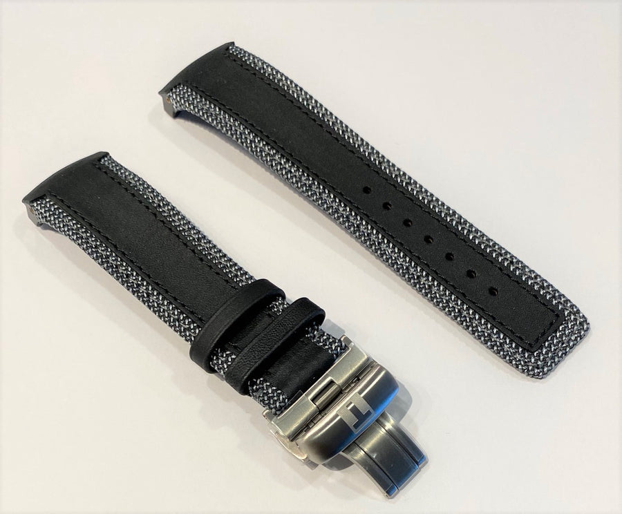 Tissot T-Touch Expert SOLAR T110420A Black leather watch band - WATCHBAND EXPERT